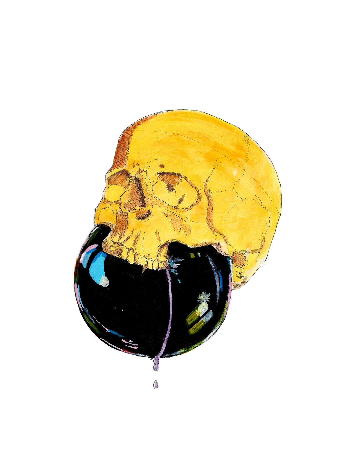 Bubbleskull Print